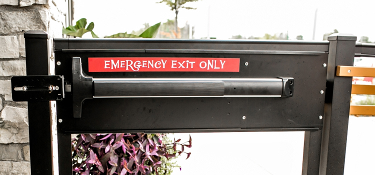 emergency push bar installation in Washington Park